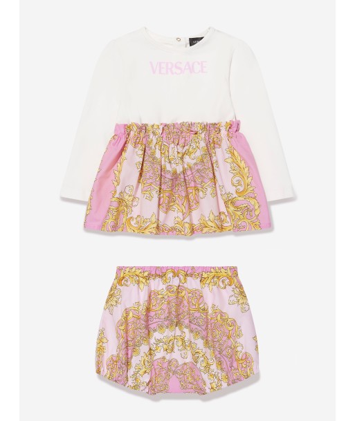 Versace Baby Girls Dress With Knickers in Pink Venez découvrir notre 