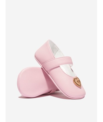 Versace Baby Girls Leather Pre Walker Shoes in Pink chez Cornerstreet bien 