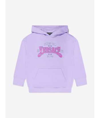 Versace Girls Logo Hoodie in Purple basket pas cher