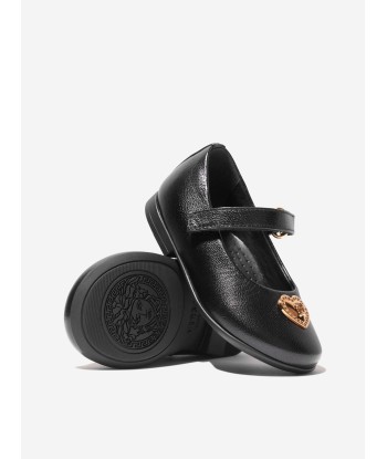 Versace Girls Heart Logo Shoes in Black Comment ça marche