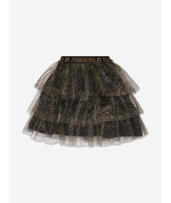 Aigner Girls Tulle Ruffle Skirt in Black Amélioration de cerveau avec