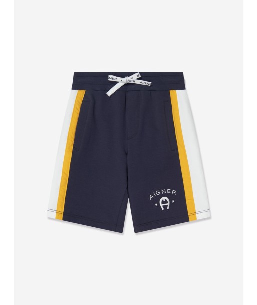 Aigner Boys Logo Bermuda Shorts in Navy à prix réduit toute l'année