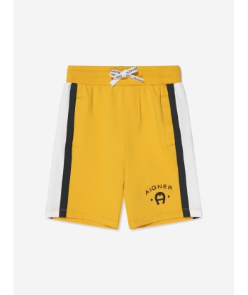 Aigner Boys Logo Bermuda Shorts in Yellow Les êtres humains sont 