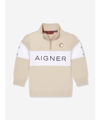 Aigner Boys Logo Sweatshirt in Beige l'évolution des habitudes 