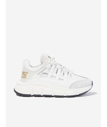 Versace Kids Trigreca Trainers in White en ligne des produits 