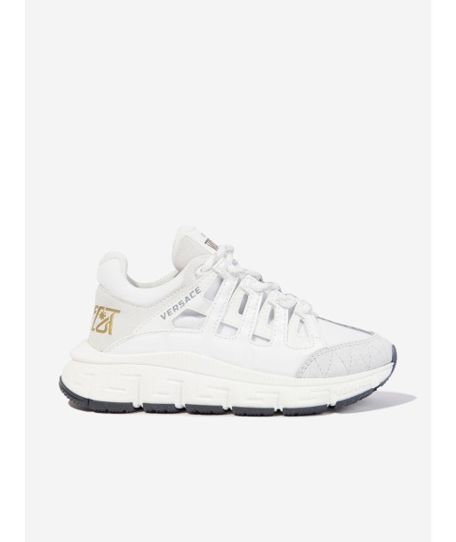 Versace Kids Trigreca Trainers in White en ligne des produits 