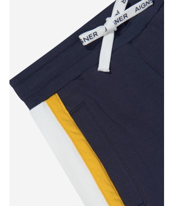 Aigner Boys Logo Bermuda Shorts in Navy à prix réduit toute l'année