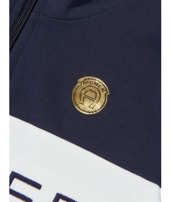 Aigner Boys Logo Sweatshirt in Navy ou a consommer sur place