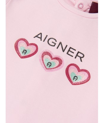 Aigner Baby Girls Logo Dress in Pink sur le site 