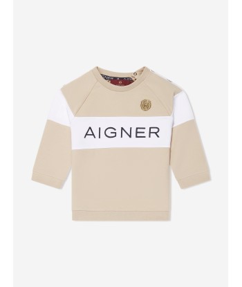 Aigner Baby Boys Logo Sweatshirt in Beige une grave pollution 