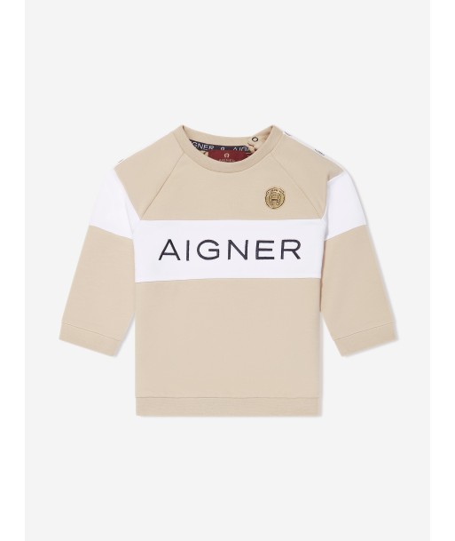 Aigner Baby Boys Logo Sweatshirt in Beige une grave pollution 