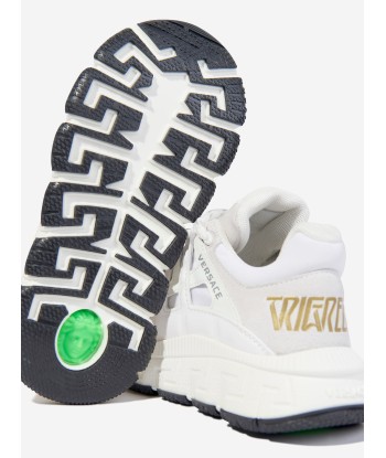 Versace Kids Trigreca Trainers in White en ligne des produits 