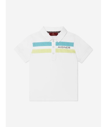 Aigner Boys Polo Shirt And Shorts Set in White pour bénéficier 