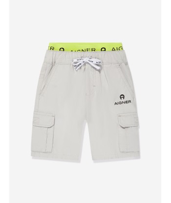 Aigner Boys Polo Shirt And Shorts Set in White pour bénéficier 