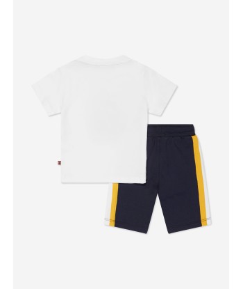 Aigner Baby Boys T-Shirt And Shorts Set in White des créatures d'habitude