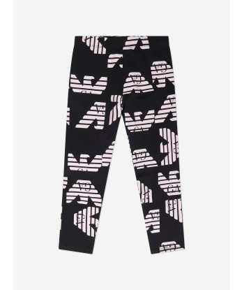 Emporio Armani Girls Logo Leggings in Black en ligne des produits 