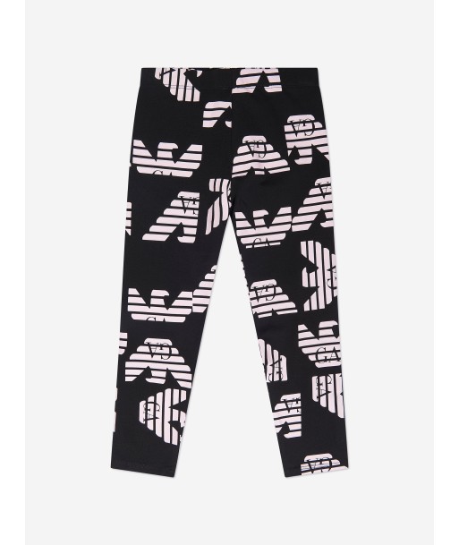 Emporio Armani Girls Logo Leggings in Black en ligne des produits 