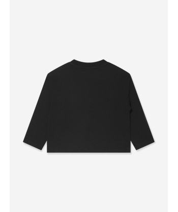 Emporio Armani Girls Long Sleeve T-Shirt in Black en ligne des produits 