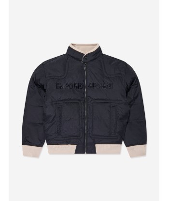 Emporio Armani Boys Padded Jacket in Navy en ligne des produits 