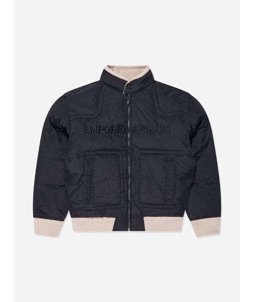 Emporio Armani Boys Padded Jacket in Navy en ligne des produits 