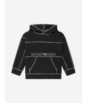 Emporio Armani Boys Logo Hoodie in Black vous aussi creer 