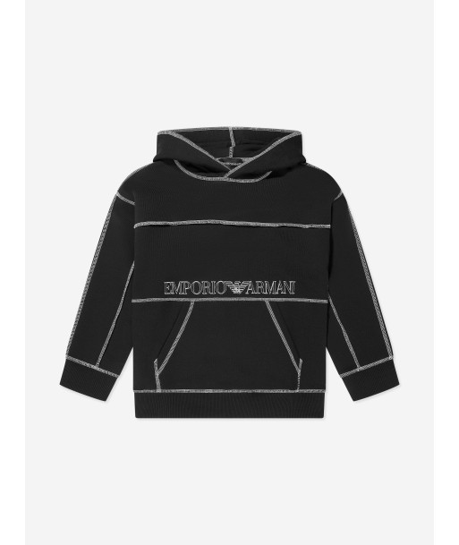 Emporio Armani Boys Logo Hoodie in Black vous aussi creer 