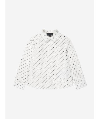 Emporio Armani Boys Logo Shirt in White de votre