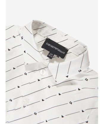 Emporio Armani Boys Logo Shirt in White de votre