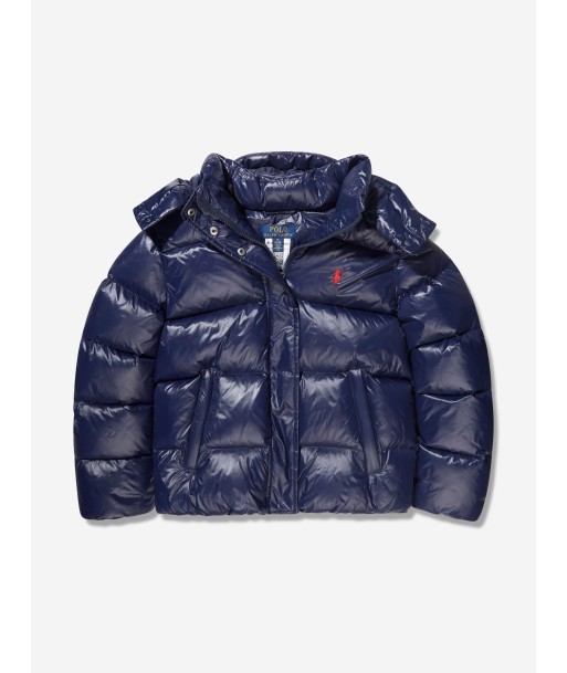 Ralph Lauren Girls Puffer Jacket in Navy hantent personnes