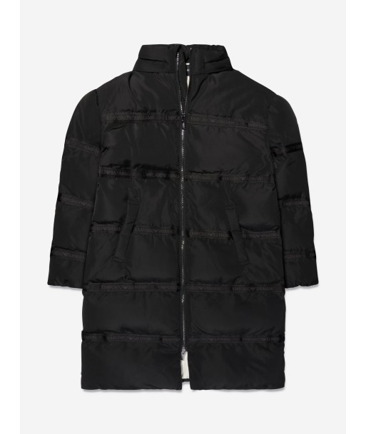 Emporio Armani Boys Padded Long Coat in Black le des métaux précieux