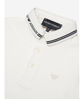 Emporio Armani Boys Logo Polo Shirt in White acheter en ligne