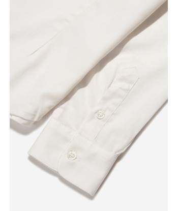 Emporio Armani Boys Embroidered Shirt in White en ligne des produits 