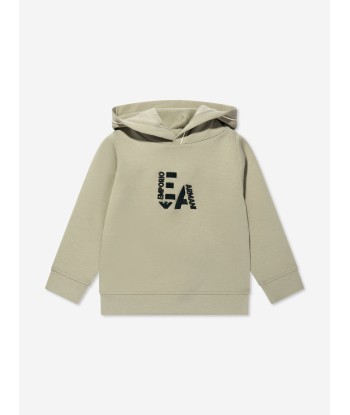 Emporio Armani Boys Logo Hoodie in Green Pour