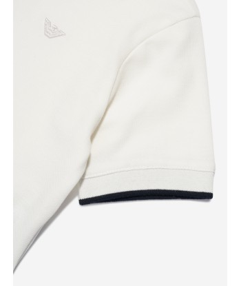 Emporio Armani Boys Logo Polo Shirt in White acheter en ligne