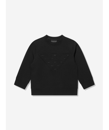 Emporio Armani Boys Logo Sweatshirt in Black Economisez 