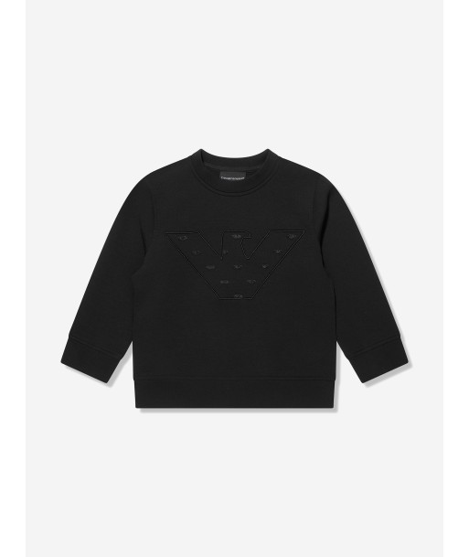 Emporio Armani Boys Logo Sweatshirt in Black Economisez 