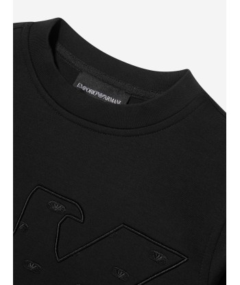 Emporio Armani Boys Logo Sweatshirt in Black Economisez 