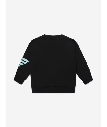 Emporio Armani Boys Logo Sweatshirt in Black les ctes