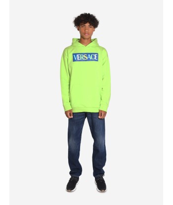 Versace Kids Logo Hoodie in Green les ligaments