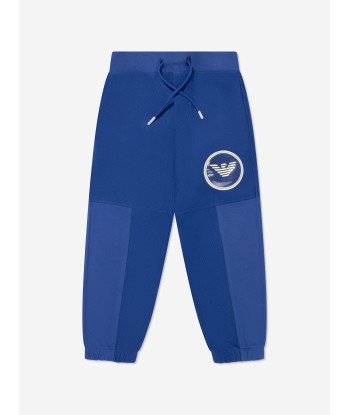 Emporio Armani Boys Logo Joggers in Blue Véritable concentré