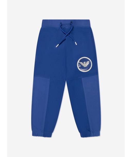 Emporio Armani Boys Logo Joggers in Blue Véritable concentré