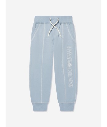 Emporio Armani Boys Logo Joggers in Blue Paris Déstockage Promo