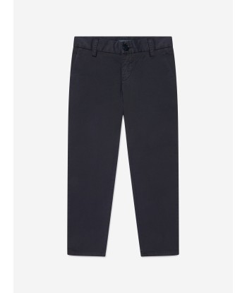 Emporio Armani Boys Branded Trousers in Navy français