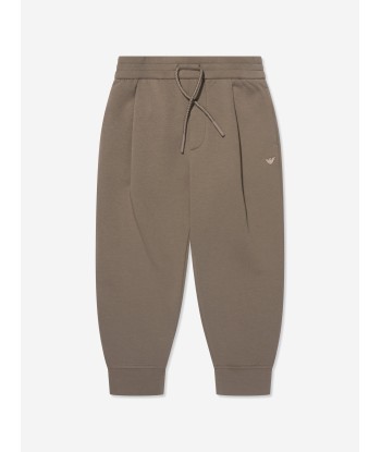 Emporio Armani Boys Logo Joggers in Brown Comment ça marche