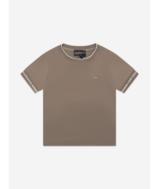 Emporio Armani Boys Log T-Shirt in Brown sur le site 