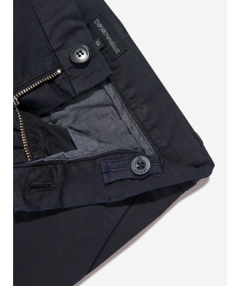 Emporio Armani Boys Branded Trousers in Navy français