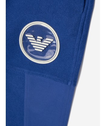 Emporio Armani Boys Logo Joggers in Blue Véritable concentré