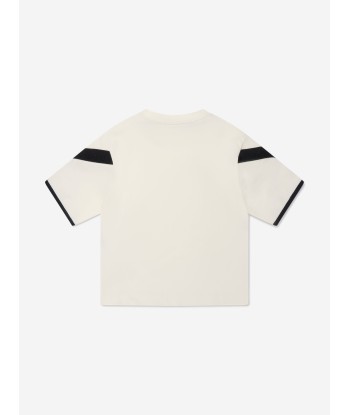 Emporio Armani Boys Branded T-Shirt in Ivory Voir les baskets