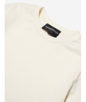 Emporio Armani Boys Branded T-Shirt in Ivory Voir les baskets