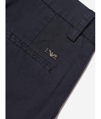 Emporio Armani Boys Branded Trousers in Navy français